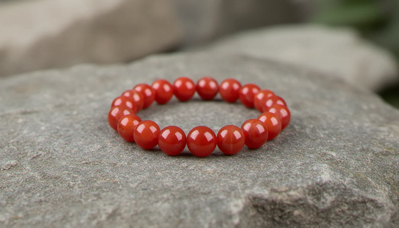 Illustration de bracelet cornaline