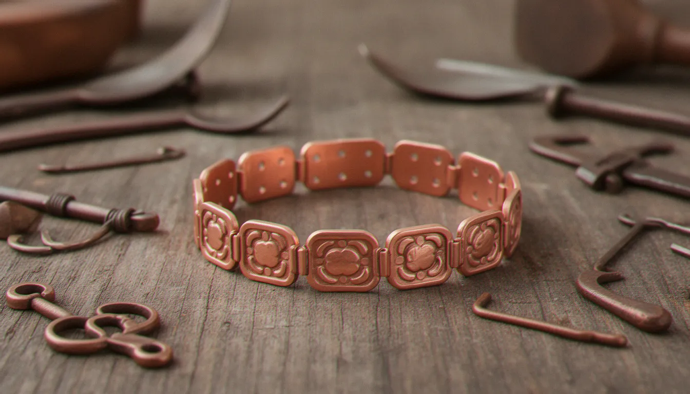 Illustration de bracelet en cuivre